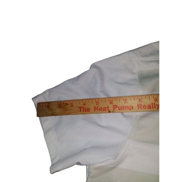 Nike Standard Fit Polo Men Sz M Dri Fit White Gray Colorblock Logo Athleisure - Picture 4 of 7